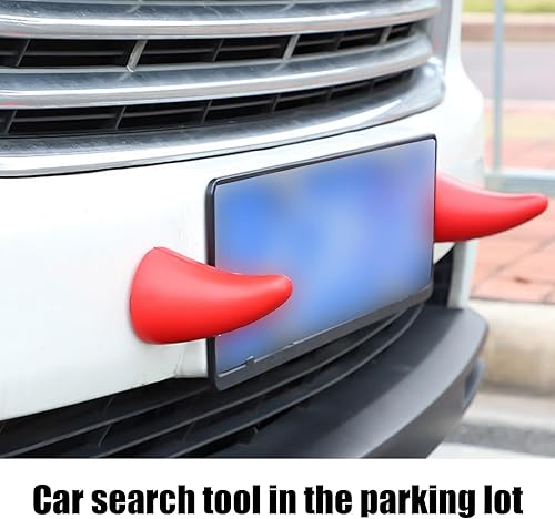 Miniatura 4 de gunhunt 2 piezas de decoración para techo de automóvil, calcomanías 3D de cuernos de diablo, calcomanía protectora anticolisión, calcomanía de