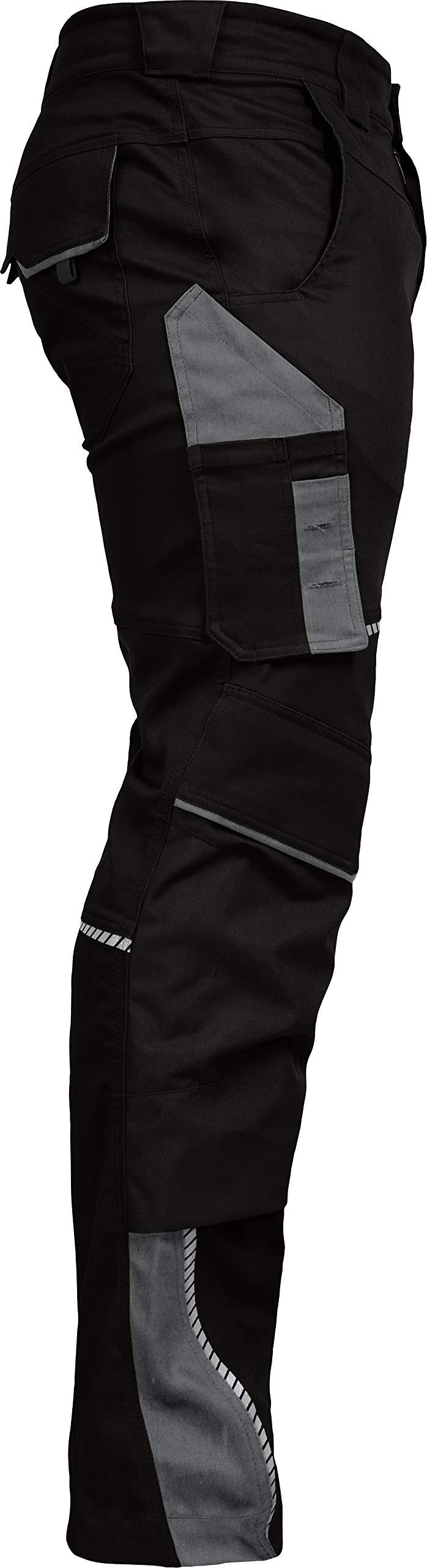 LEIB WÄCHTER Flex-Line Arbeitshose Bundhose Premium schwarz-grau mit Spandex (25)