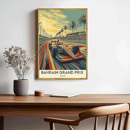 Miniatura 4 de Póster retro de automóvil de carreras en lienzo, impresión artística moderna, cuadros artísticos para decoración del hogar, pintura de gran premio