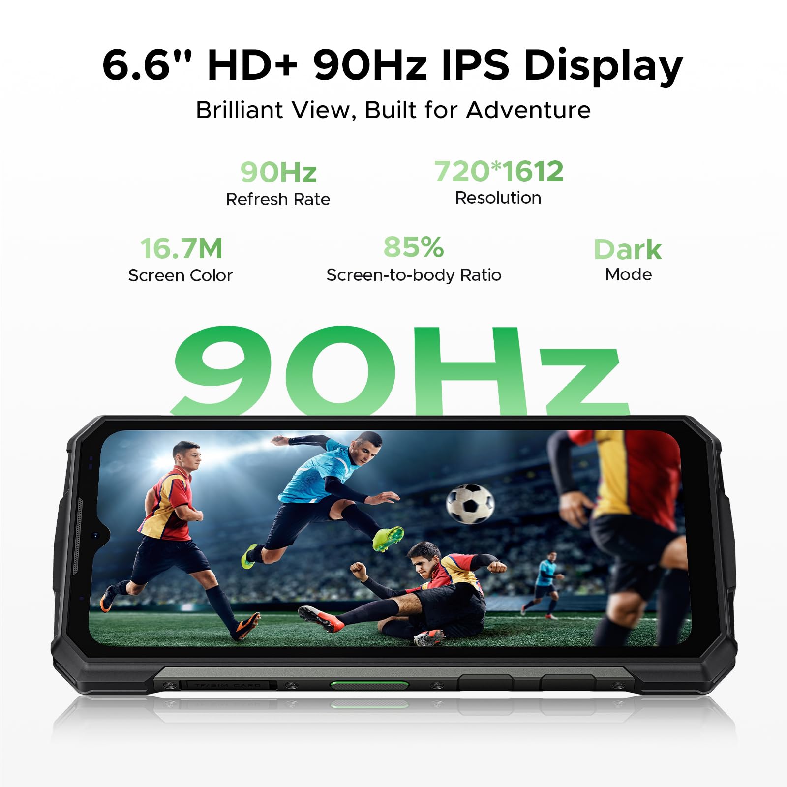 DOOGEE Fire 5 Pro Rugged Phone,13000mAh Battery,Helio G81 Octa Core,Android 15 with Gemini AI,20GB+128GB/2TB,6.6" HD+90Hz Rugged Smartphone,13MP+8MP,IP68 Waterproof Phone,NFC/OTG/Triple Card Slot