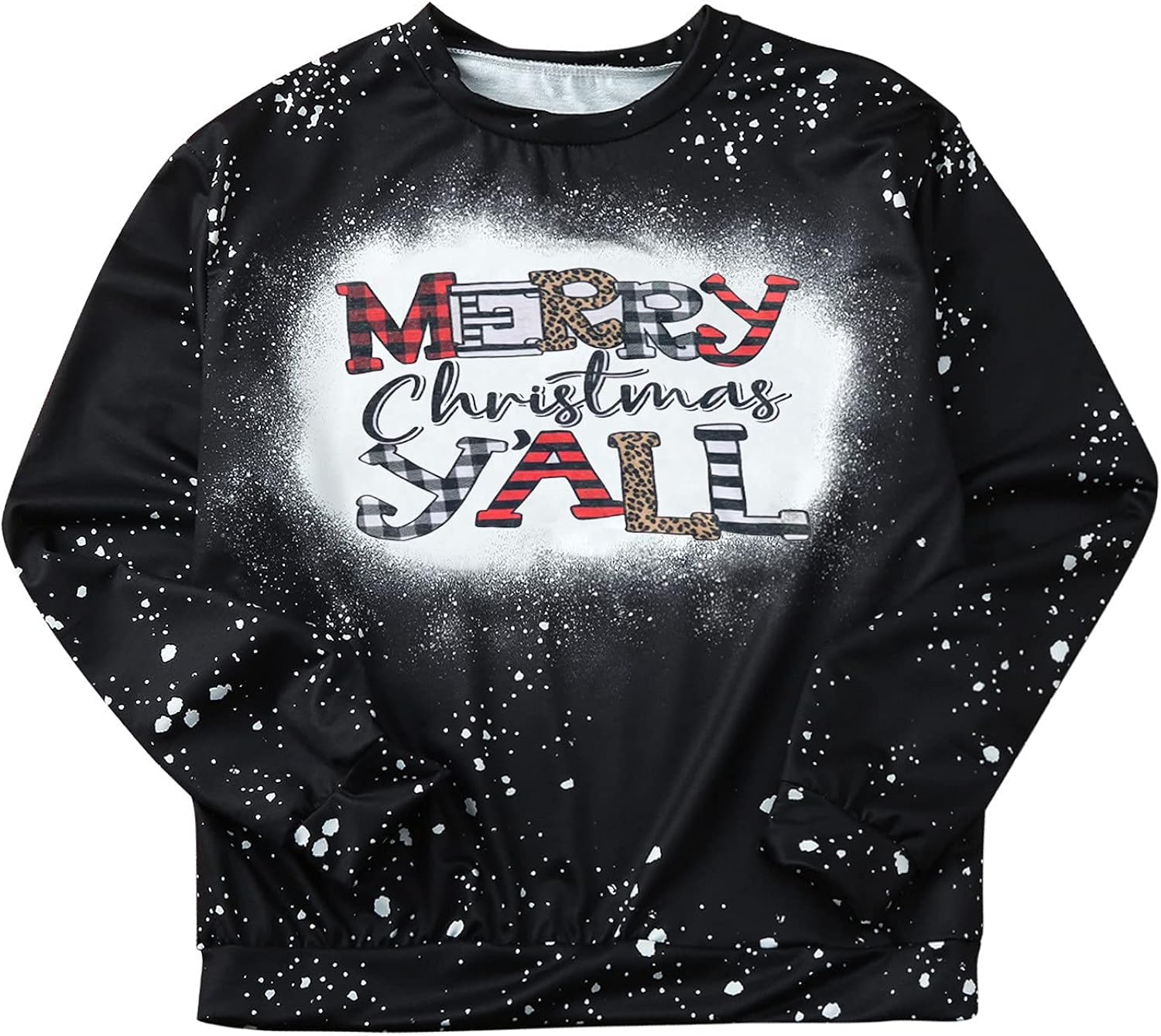 Women's Merry Christmas Sweatshirts Funny Sl Novelty Print Long cheap