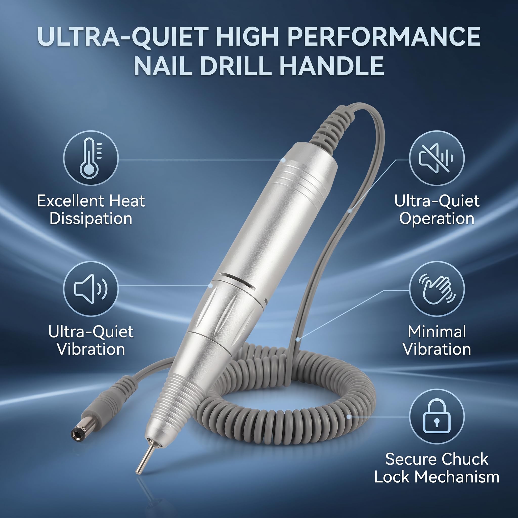 manipolo fresa per unghie manipolo fresa per unghie Manico per Trapano per Unghie, Manipolo per Trapano per Unghie Professionale Elettrico, Manipolo per Smerigliatrice per Unghie con Penna di Ricambio
