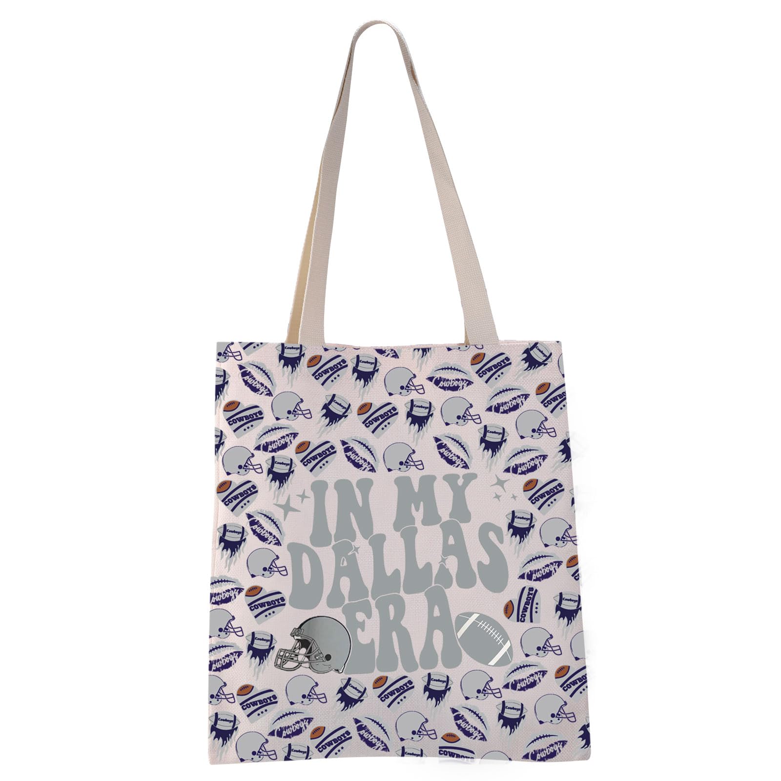VAMSII In My Dallas Era Tote Bag Dallas Football Gift American Sunday Football Gift For Fans (DALLAS ERA tote)