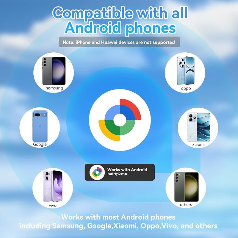 Etichetă de localizare inteligentă prin Bluetooth TDTOD pentru chei și bagaje, compatibilă cu Android prin aplicația Find Hub, rezistentă la apă IP66