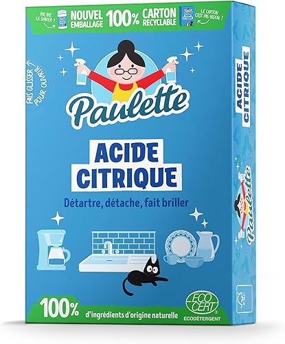 Paulette - Acide Citrique en Poudre - Détartrant Anticalcaire Naturel et Ecocert