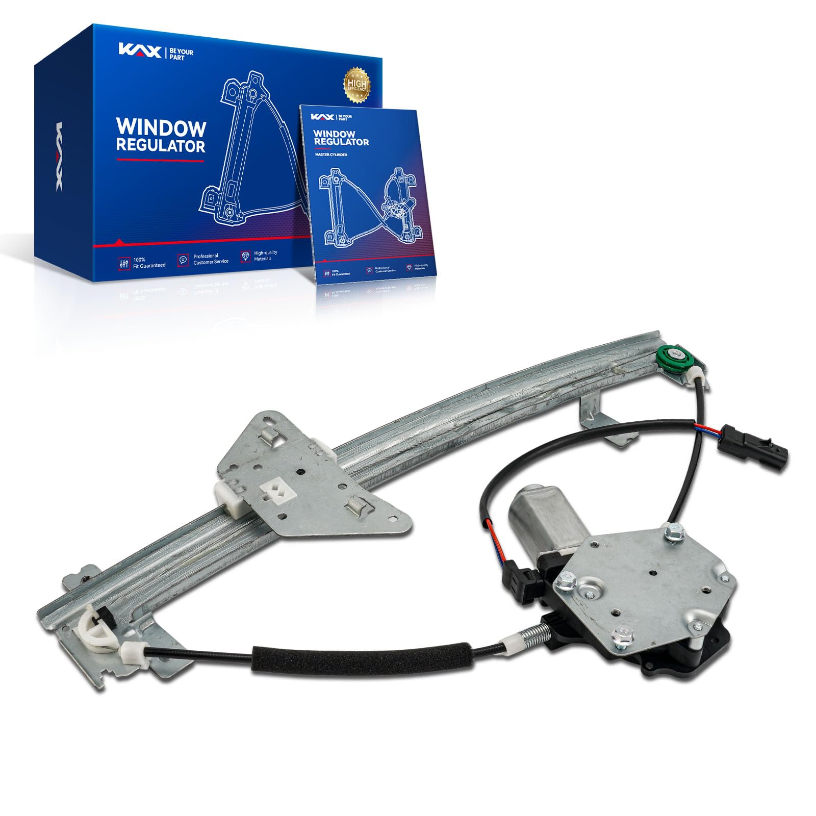 KAX 741-599 Power Window Regulator with Motor Rear Right Passenger Side Compatible with 1998-2003 Dodge Durango, 2000-2004 Dodge Dakota Passenger Side Window Lifter