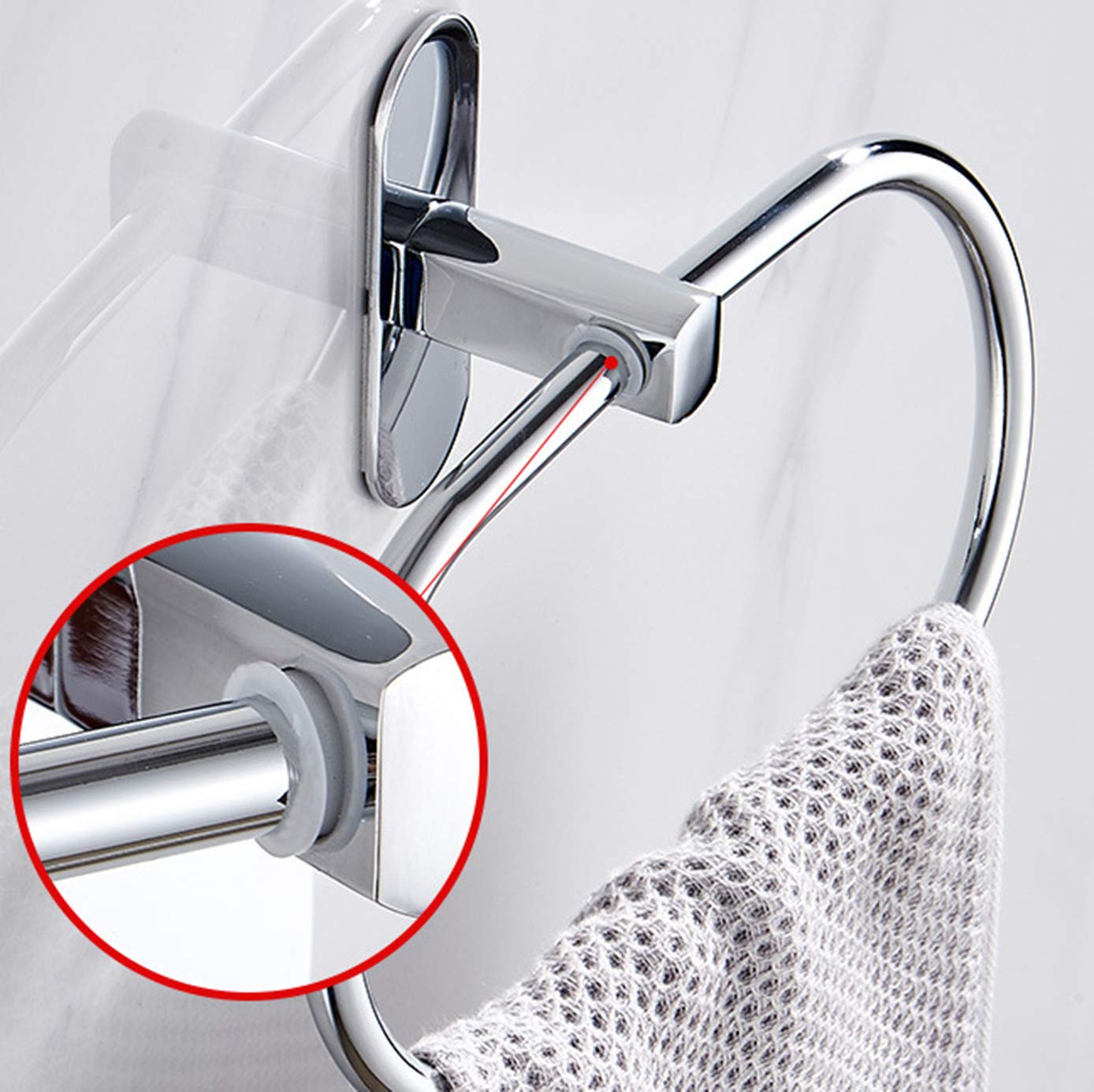 Toallero Adhesivo Adhesivo Fuerte Toalleros de Aro,Toalleros de Baño sin Taladro,Colgador Toalla Baño de Acero Inoxidable,Toallero Adhesivo