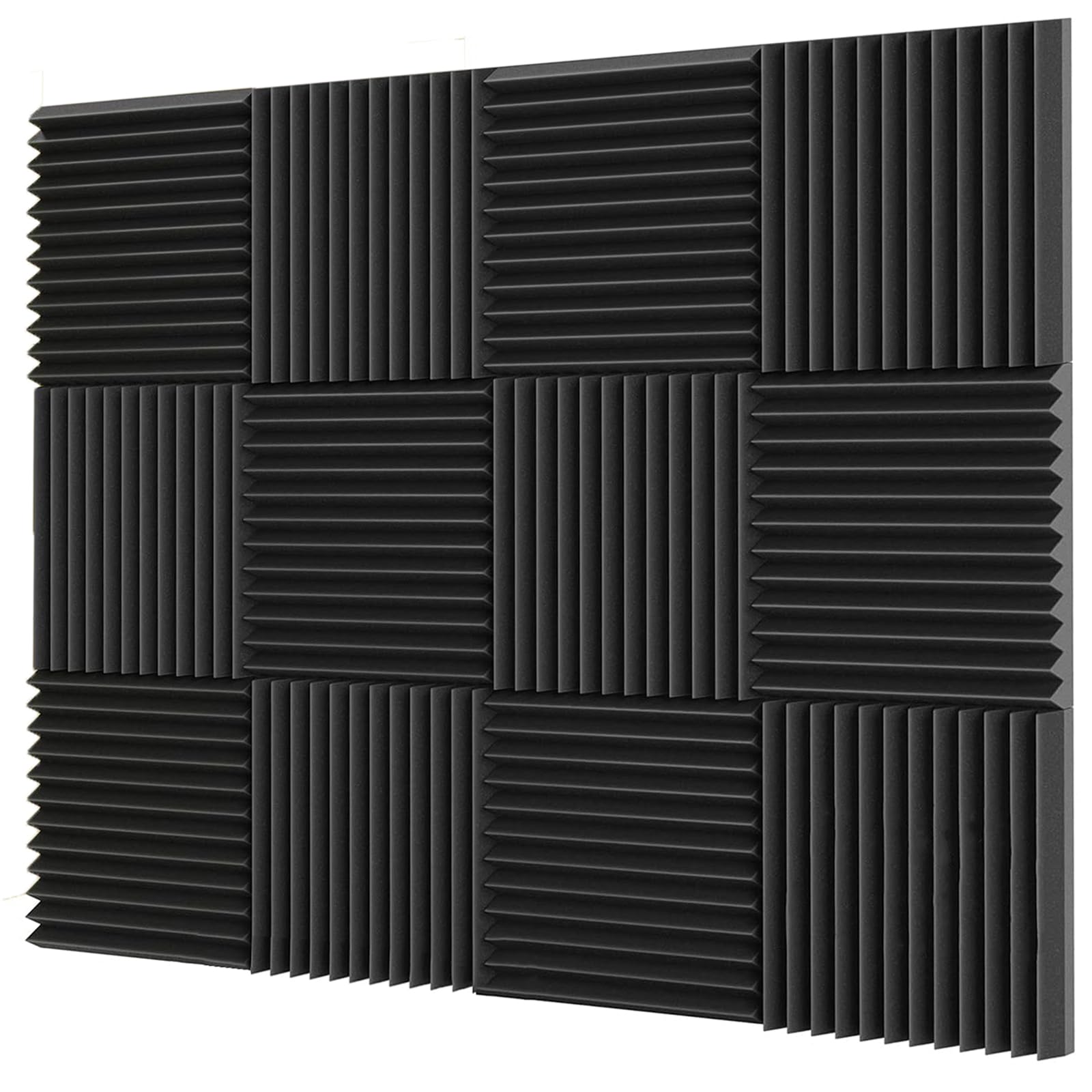 24 Pack Acoustic Panels, 2.5 * 30 * 30 Quick-Recovery Sound Proof Foam Panels, Soundproof Wall Panels for Home Studio