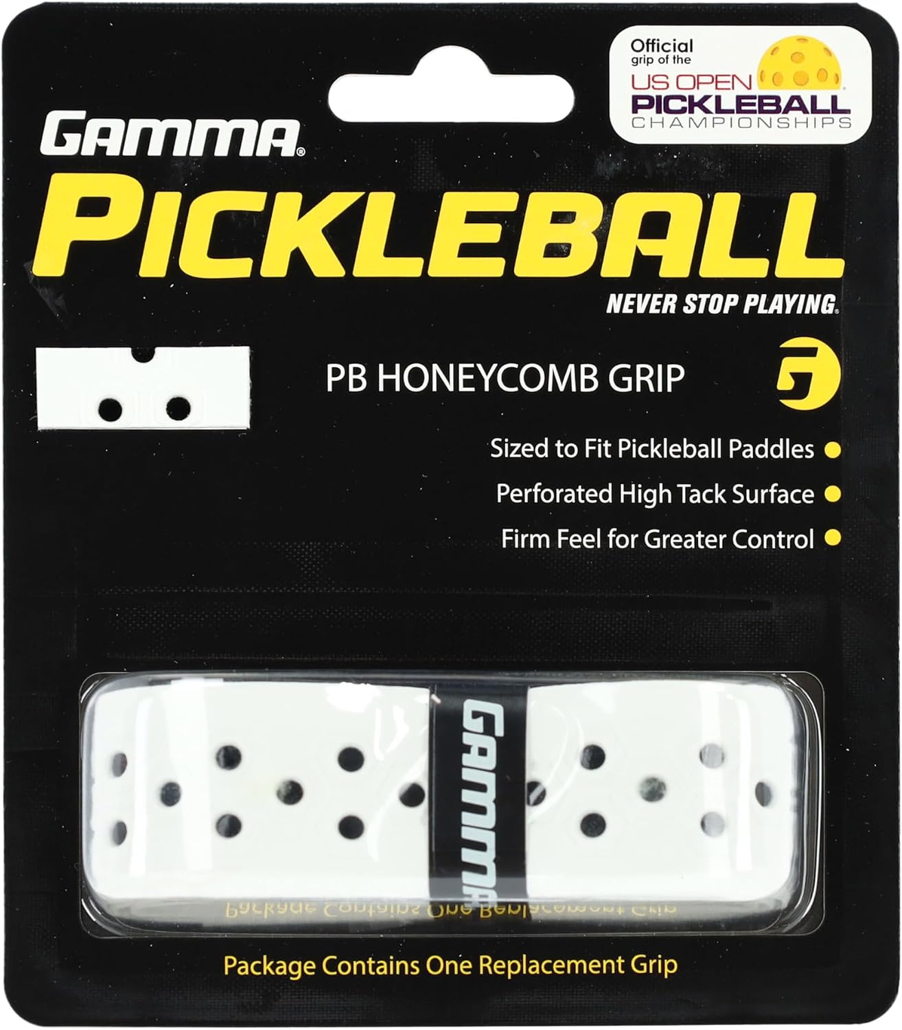 Gamma Honeycomb Cushion Grip for Pickleball Paddles, Moisture-Wicking Pickleball Replacement Grip, Premium Pickleball Equipment for Practice and Games
