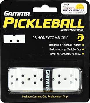 Gamma Honeycomb Cushion Grip for Pickleball Paddles, Moisture-Wicking Pickleball Replacement Grip, Premium Pickleball Equipment for Practice and Games