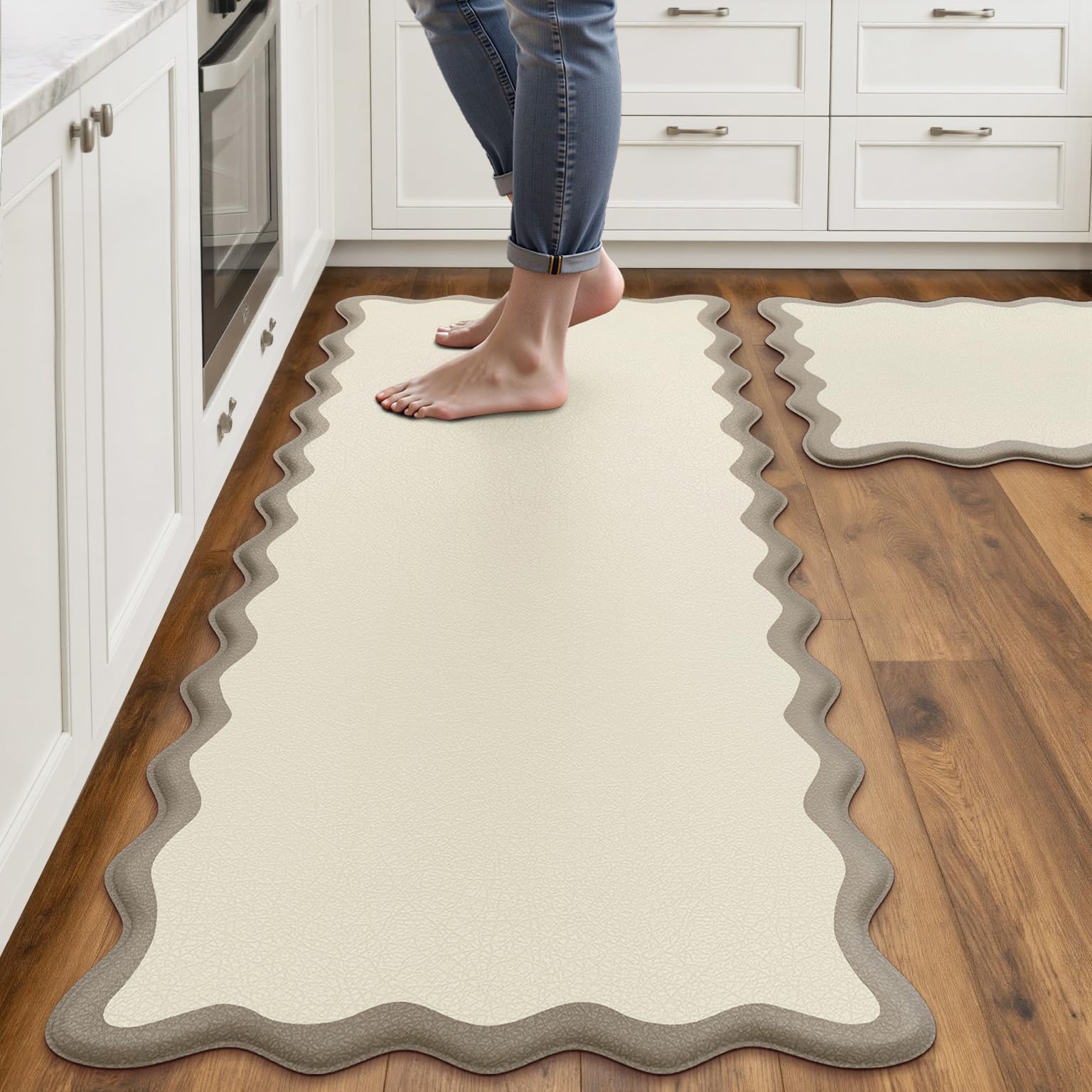 Arenarug Scalloped Kitchen Mat Set