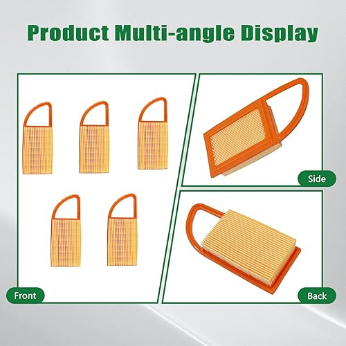 Miniatura 3 de YSMN Paquete de 5 filtros de aire 4282 141 0300 de repuesto para sopladores de mochila Stihl BR500 BR550 BR600