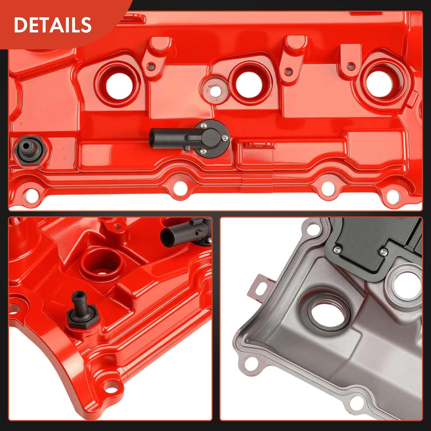 A-Premium Upgraded Aluminum Left & Right Engine Valve Cover with Gasket, Bolts and Oil Filler Cap Compatible with Infiniti Q50 2014-2017, Q60, G37, QX70, Q70, Q40, EX37, M37, Q70L & Nissan 370Z