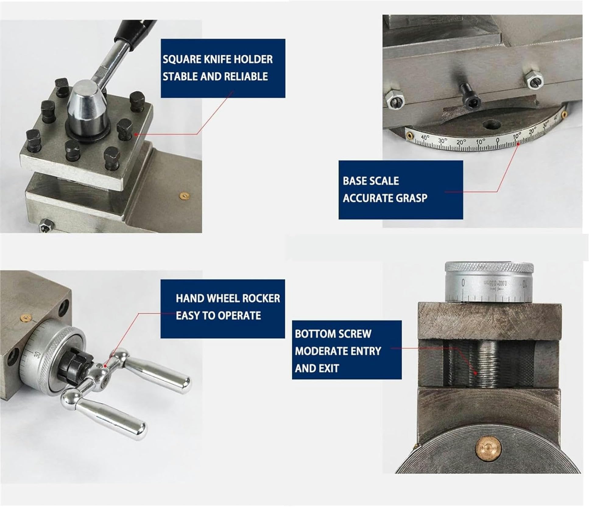 Zestaw narzędzi tokarskich, szybka wymiana narzędzi metalowych, zakres 190 mm - 495 mm, idealny do WM180V WM210V, precyzyjne narzędzia do obróbki drewna i obróbki metali