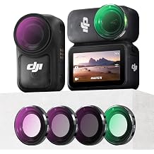 REYGEAK Lens Filter Set for DJI Osmo Nano 4 Pack CPL ND8 ND16 ND32 Nano Coating HD Optical Glass Neutral Density Polarized Lens Filter Aluminum Frame for DJI Nano Lens Accessories