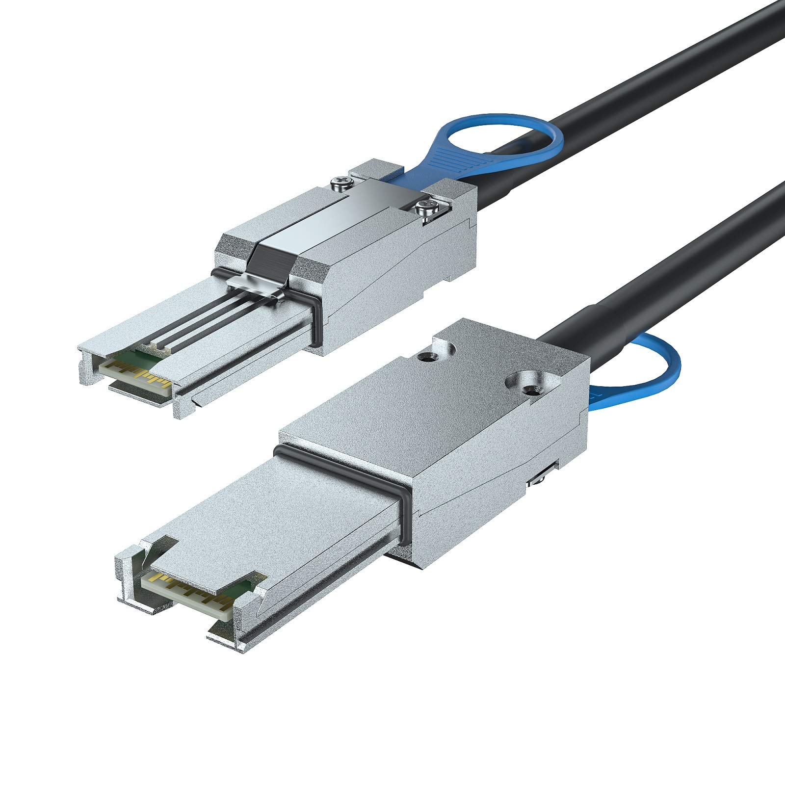 10Gtek SFF-8088 to SFF-8088 External Mini SAS HD Cable, 3G/6Gbps SAS2.0 26Pin Hybrid Cable Attached SCSI for Raid, DAS, and Servers, 100-Ohm, 1-m(3.3ft)
