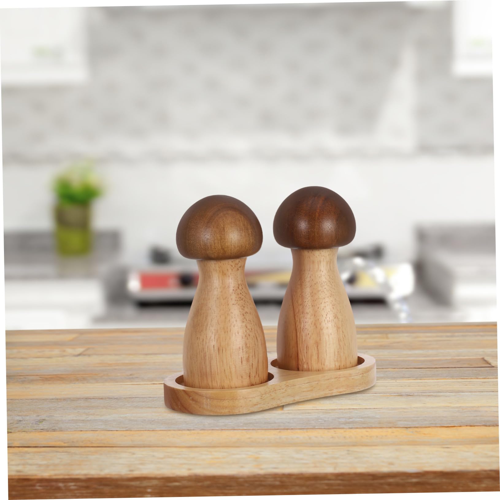 ERINGOGO Manuelle und Einfachem Design in Pilzform mit Glatten Linien Pfeffermühle Nachfüllbar für Meersalz und Gewürze in Küche