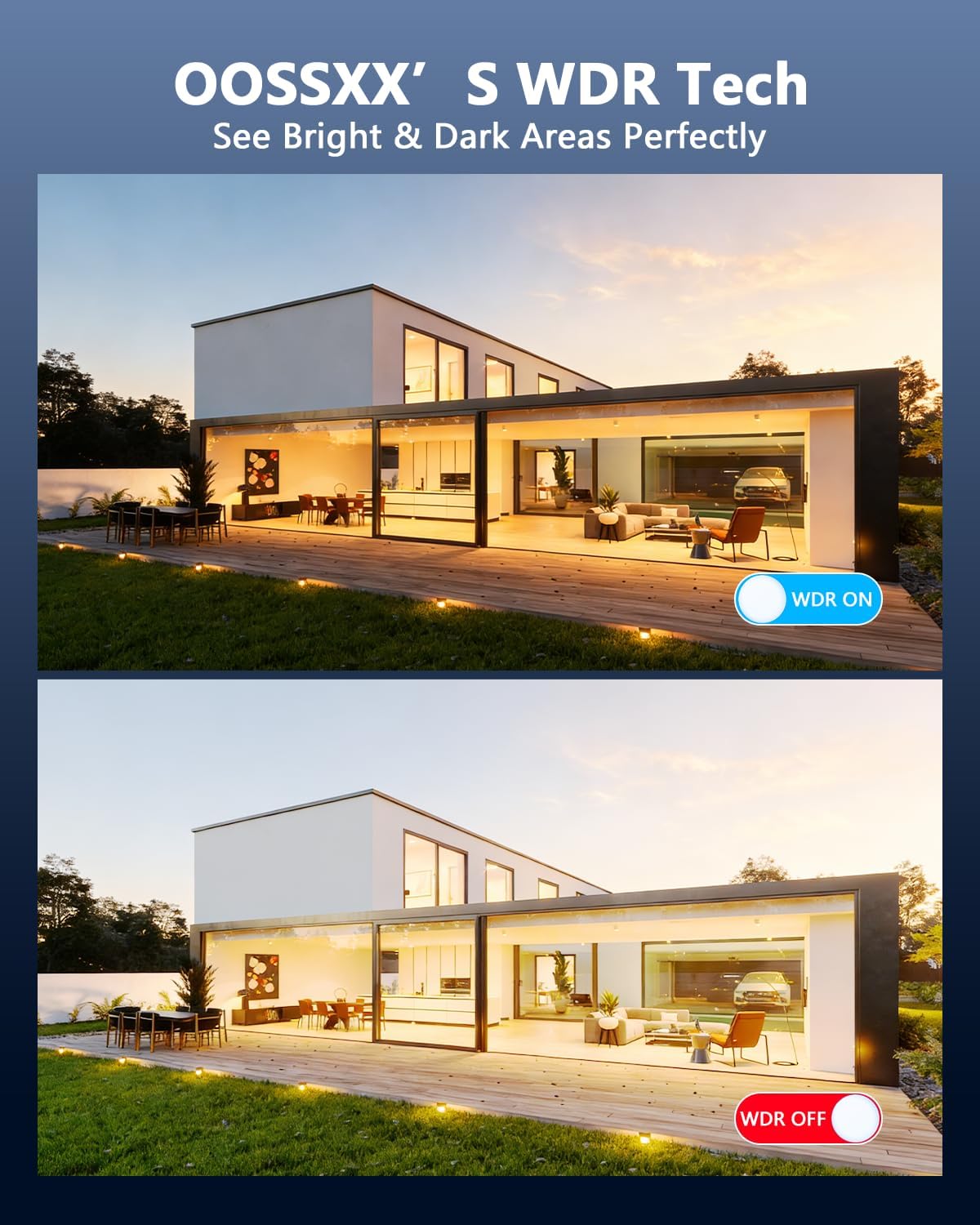 OOSSXX (Full HD 5MP Definition & 122° Ultra Wide-Angle) Wired Security Camera System with 10’’ UHD Monitor Outdoor Home Surveillance CCTV Cameras Security System Outside Video Equipment Indoor