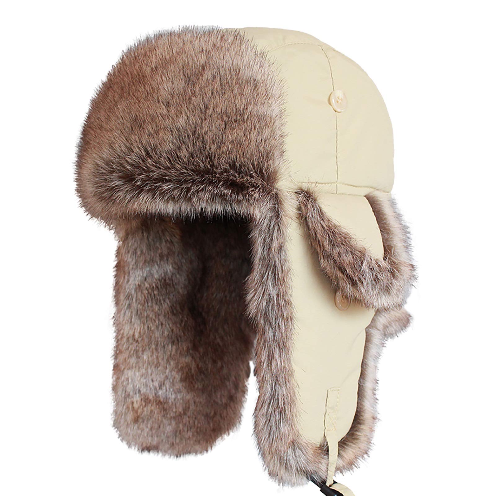 Chapeau de trappeur en fausse fourrure thermique pour ski et patinage