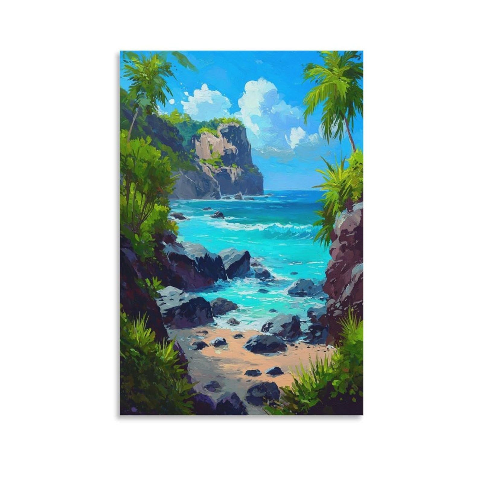 ZBBGGOZ Barbados Posters 08x12inch(20x30cm) Canvas Wall Posters And Art Picture Print Modern Family Bedroom Decor