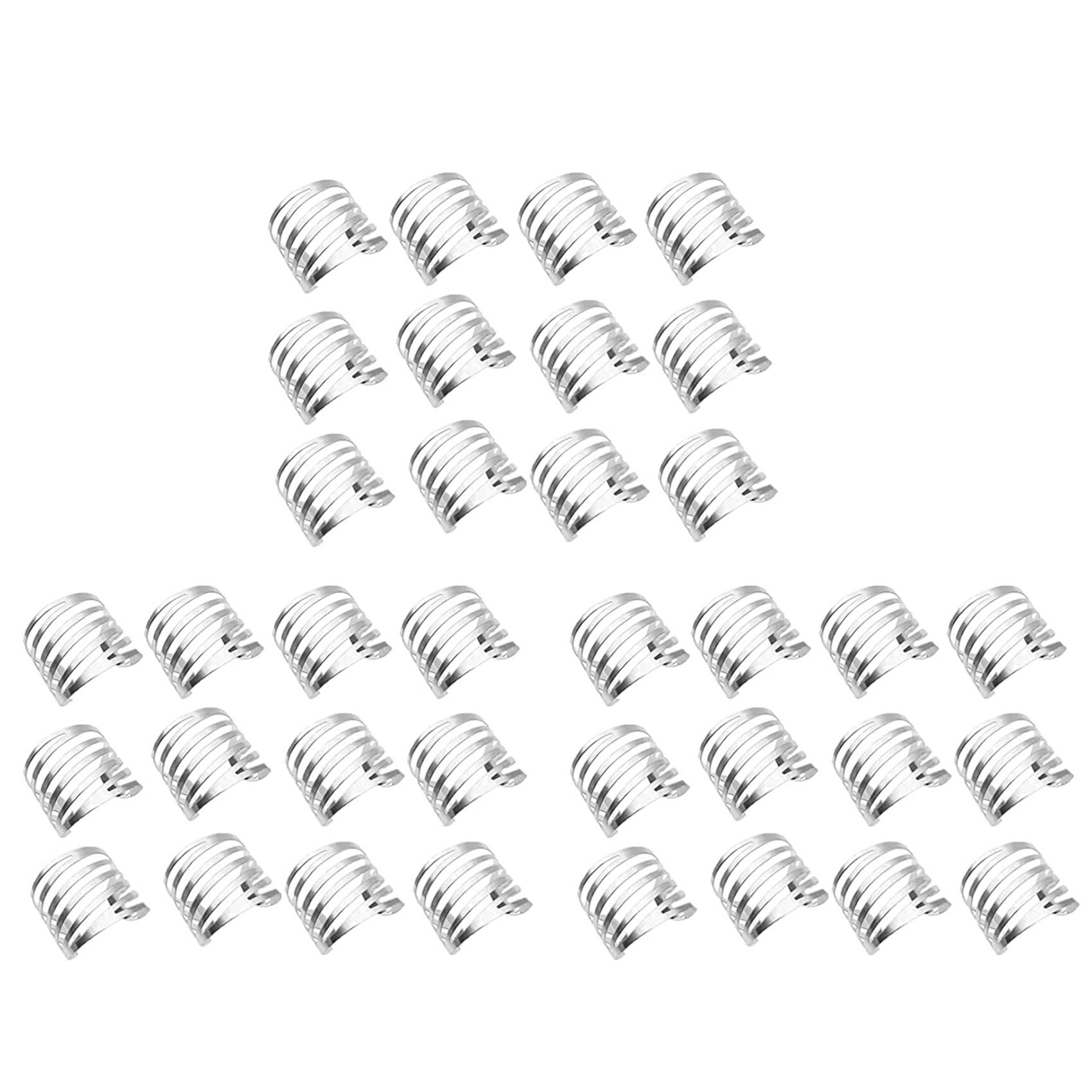 Vjsujehgy Silver Napkin Rings Set of 36 Hollow Out Napkin Rings Holder for Christmas Everyday Holiday Party