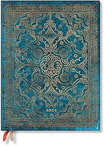 Agenda Paperblanks 2025 Giornaliera - Formato Ultra 230x175 Mm, Copertina Azzurra, Chiusura A Elastico - Foto 5