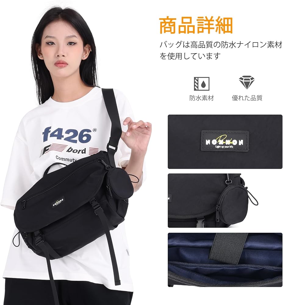 高級感！美品✨TOD'S メッセンジャーバッグ 紺色 肉厚ナイロン 仕事 大容量 高級感！美品✨TOD´S メッセンジャーバッグ 紺色 肉厚ナイロン