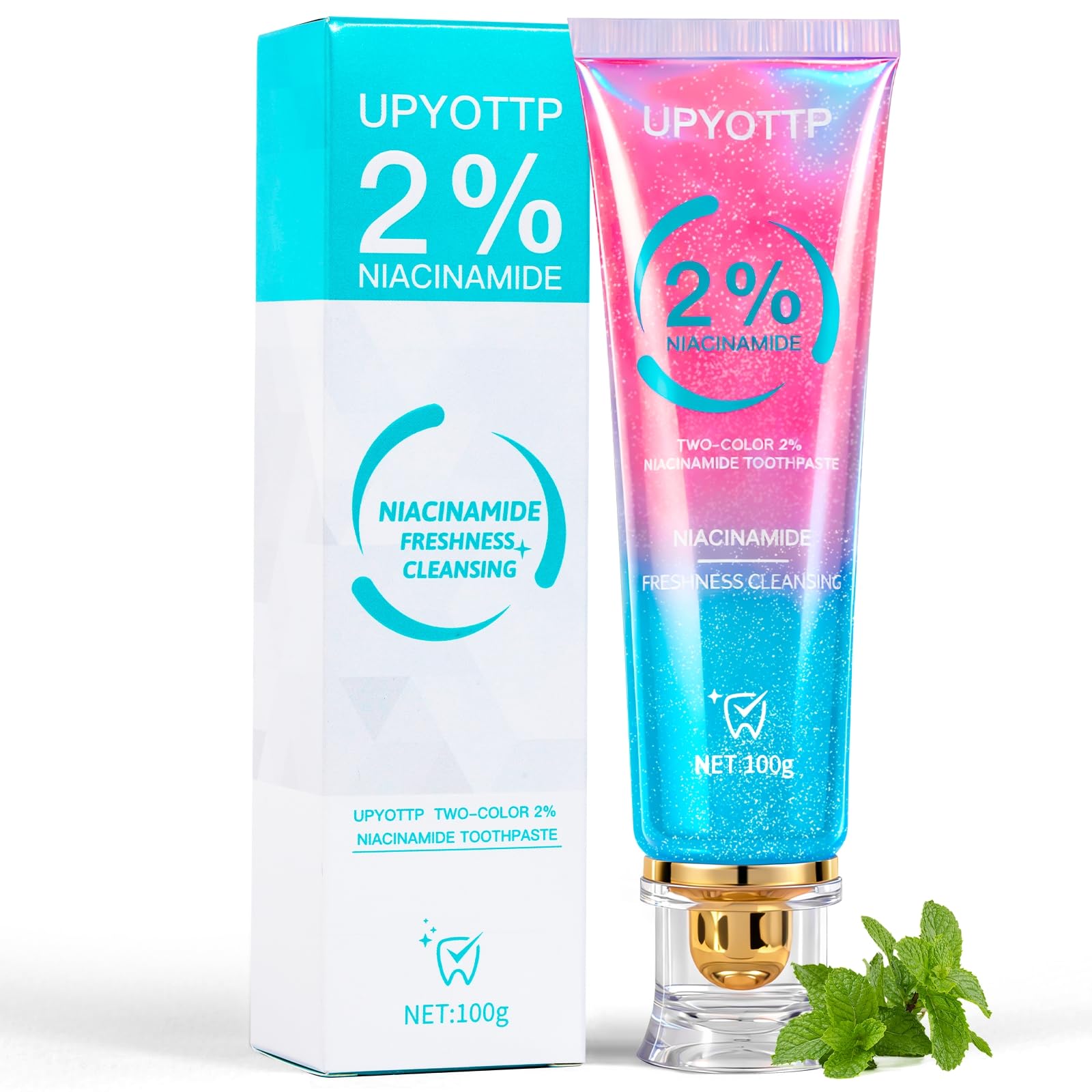 UPYOTTP Niacinamide Whitening Toothpaste Niacinamide Intensive Whitening Toothpaste Fresh Breath Improves Gum Health Fluoride-Free Suitable for Sensitive Teeth