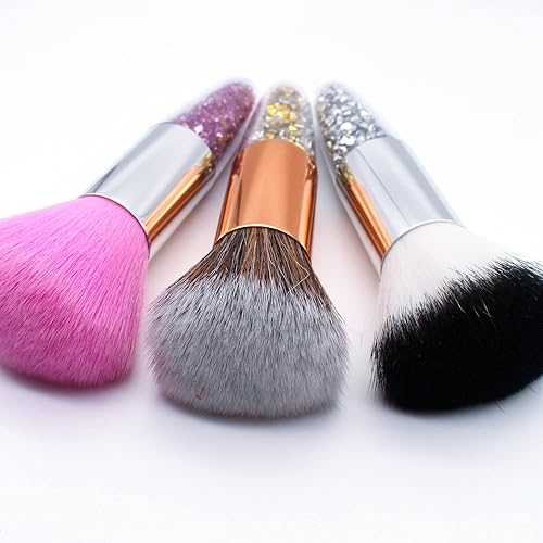 Miniatura 10 de SILPECWEE 3 cepillos de uñas para polvo de limpieza, cepillo de maquillaje, cepillo de limpieza de uñas, cepillo de uñas acrílico, cepillo limpiador