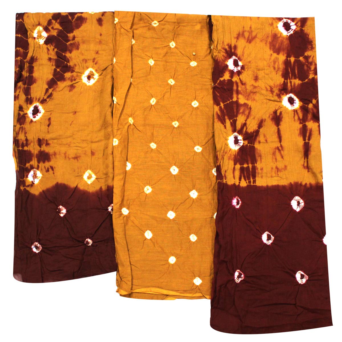 VISCARIA Jaipuri Bandhni Tie & Die Pure Cotton Unstitched Dress Material For Women 100% Colour Guarantee