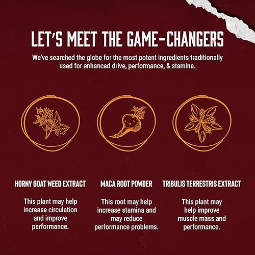 Miniatura 6 de Extracto de epimedium para hombres y mujeres, suplemento de mezclas en complejo herbal: ginseng, raíz de maca 100% y polvo de tongkat ali, 60