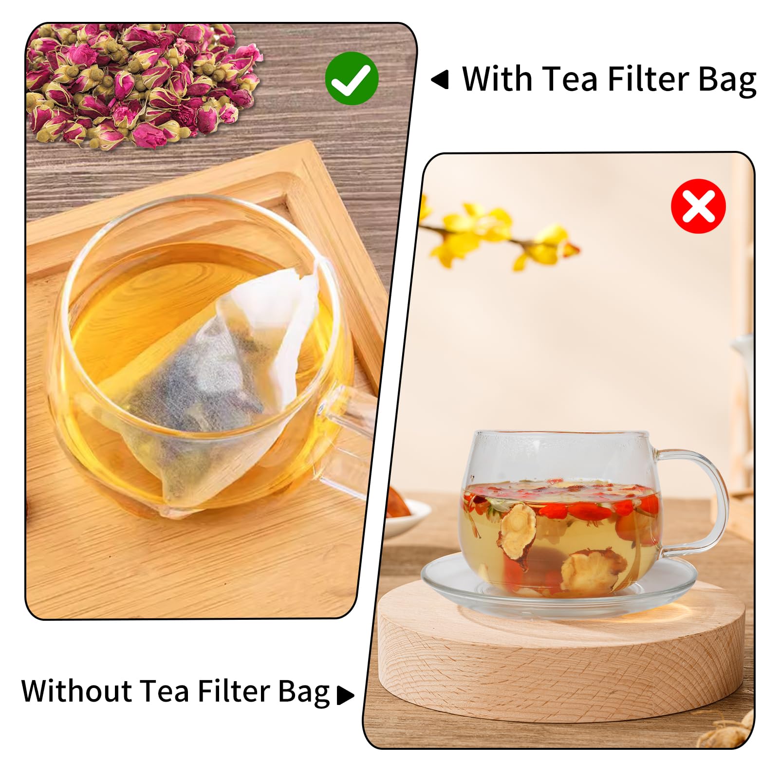 200 Bustine Te Vuote 7x9 Cm - Filtranti, Con Cordino, Per Tè Sfuso, Caffè, Erbe, Usa E Getta - Foto 2