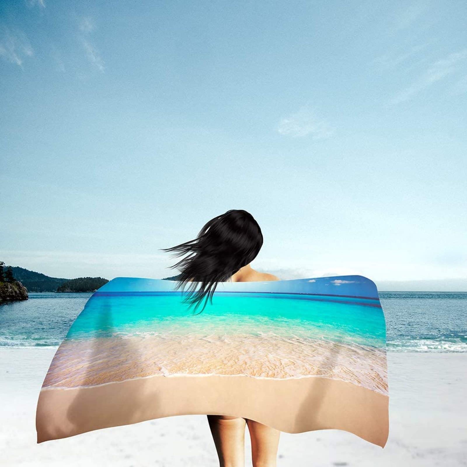 Serviette De Plage XXL 200x200 Planche De Surf - Ap Anti Sable à