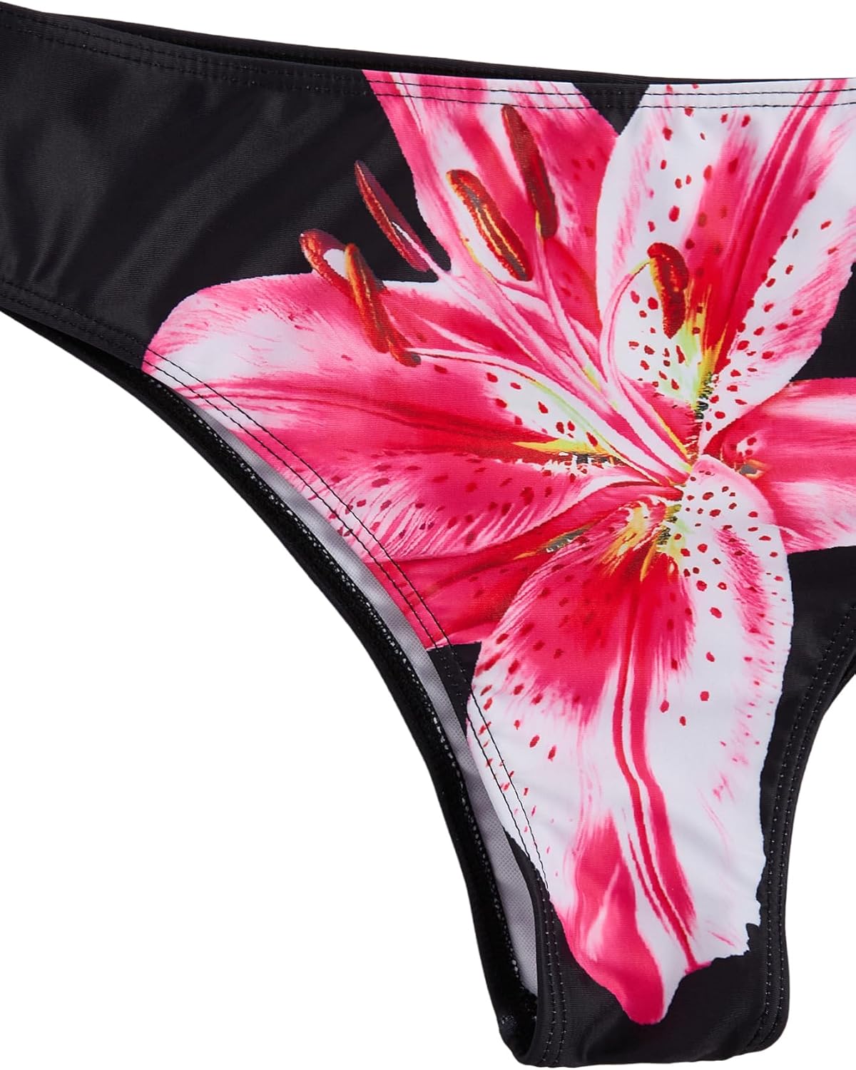 Verdusa 3 Piece Swimsuits for Women Floral Halter String Bikini Top Panty with Sheer Cover Up Skirt - Image 4