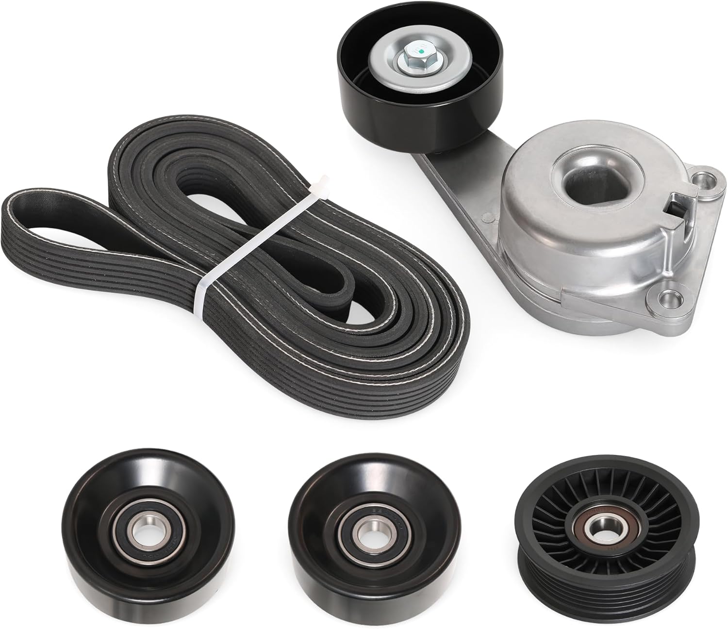 Belt Tensioner Serpentine Belt Idler Pulley Kit for Ford Expedition/F-150/F-250/F-350 2007-2008, for Lincoln Navigator/Mark 2007-2009, 38274, 38001, 36157, 89130, 49123, 1L2Z6B209AA