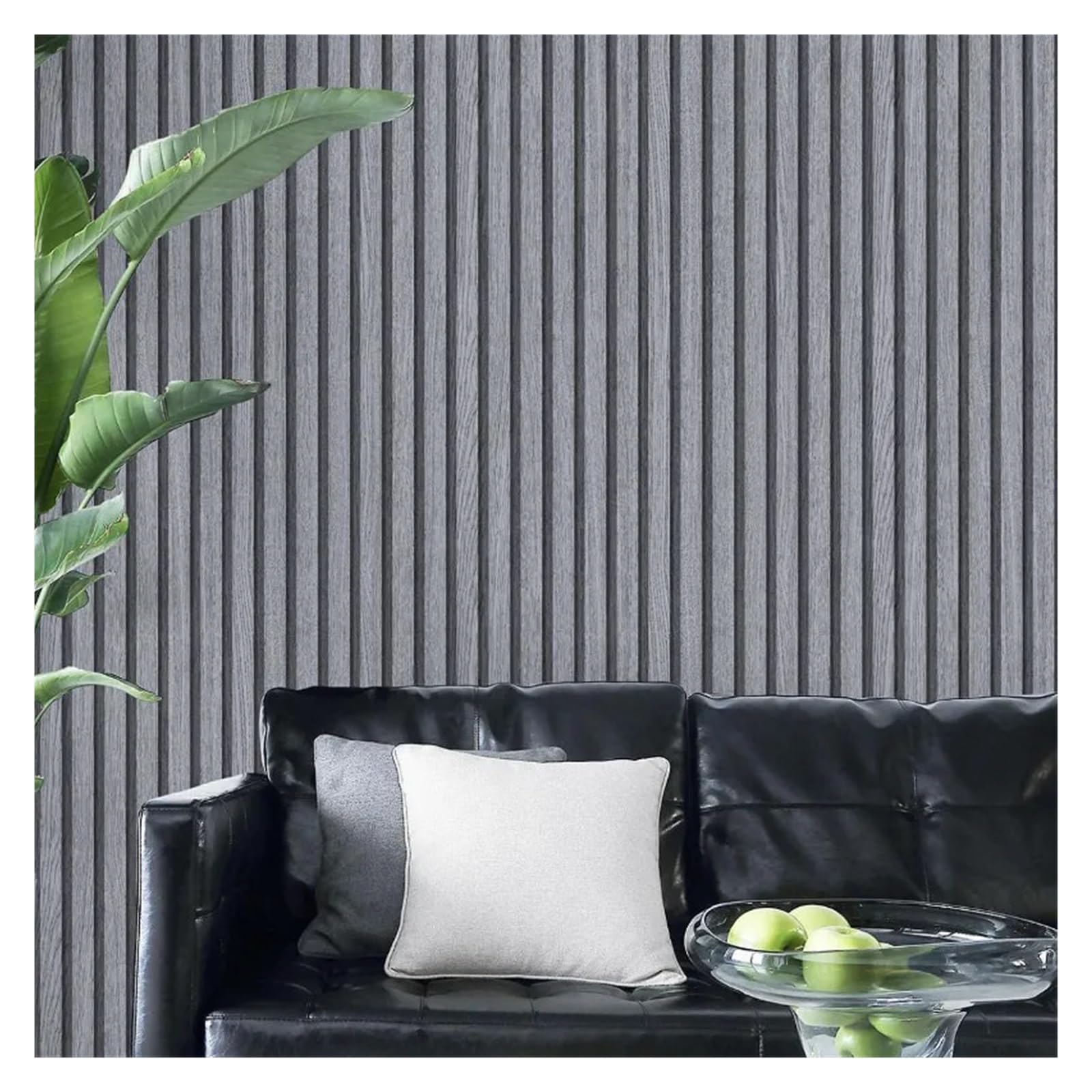 LADFRTYU Wallpaper 3D Three-Dimensional Retro Imitation Lattice Bar Wood Strip Wallpaper TV Background Living Room Decoration PVC Non-self-Adhesive