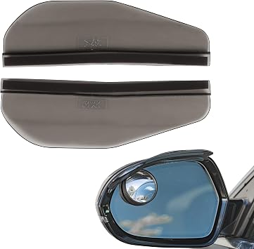 True Line Automotive 2 PCS Side Mirror Rain Guard - Carbon Fiber Rear View Mirror Cover, Smoke Guard - Automotive Exterior Accessories for Driving Safety, Mirror for Car Visor, Universal Fit for Cars