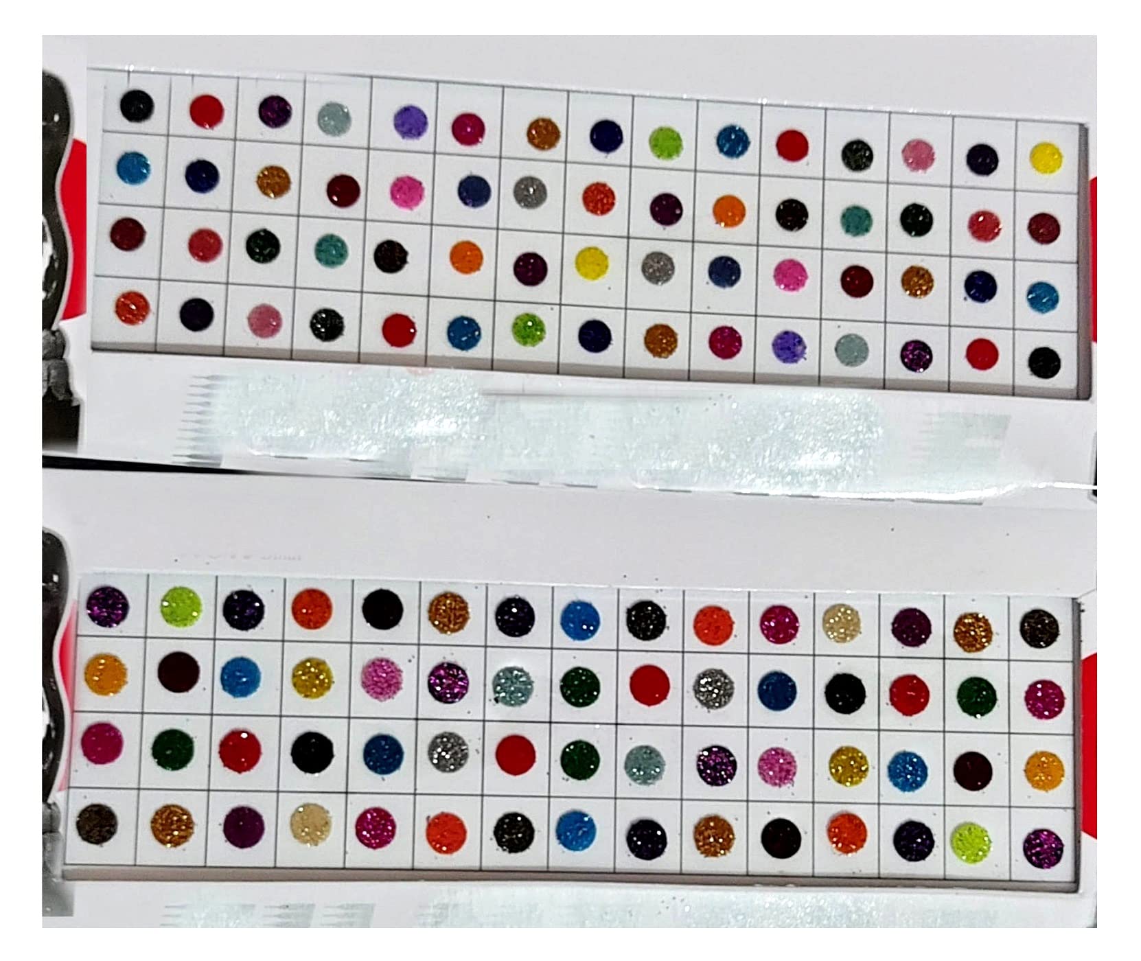 DeLegarde Glitter Fancy Round Bindis for Women Small Size (2 Packs) Multi-color-image-35