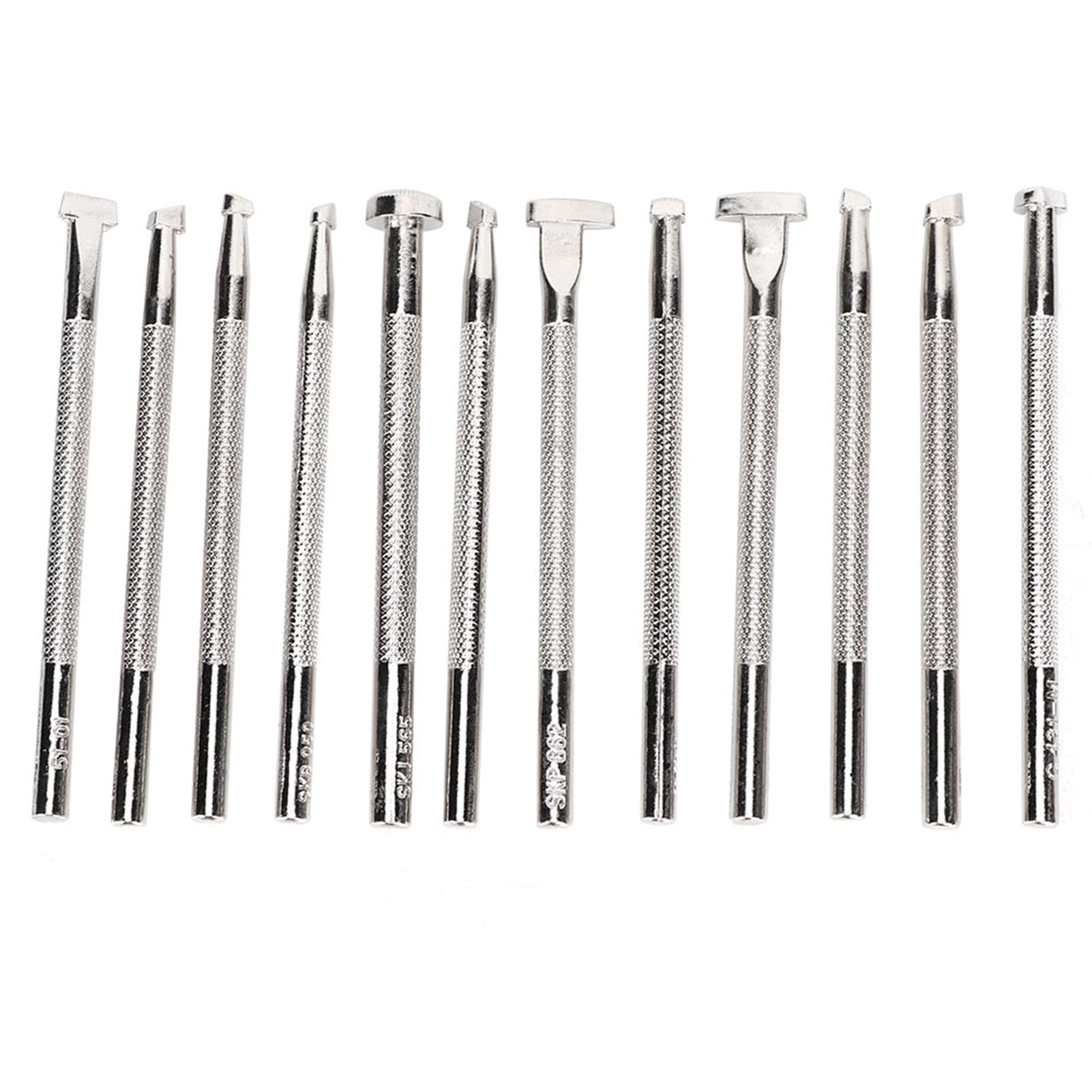 Sellos biselados para piel para grabado 19 x 8 x 6 Paquete de 12 herramientas para grabado y grabado en piel herramienta para modelos de sellos para trabajos de piel