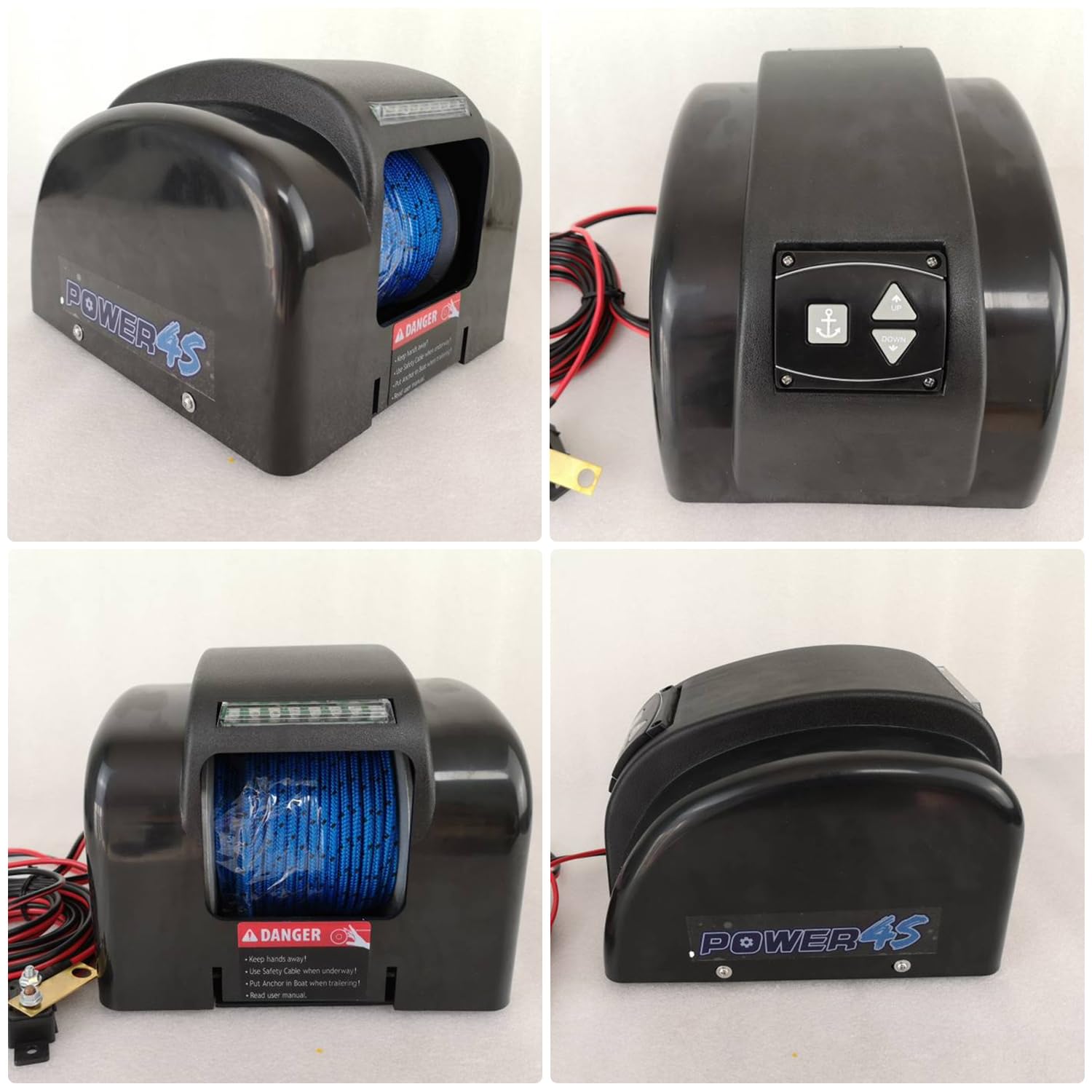 Seilwinde 12V - Elektrische Mini Seilwinde mit Ankerseil 31m für Anker bis 21Kg - Ankerwinde 12V - Robuste 12V Seilwinde 30LBS Ankerwinde Remote und Wireless Control Marine Boot Zubehör