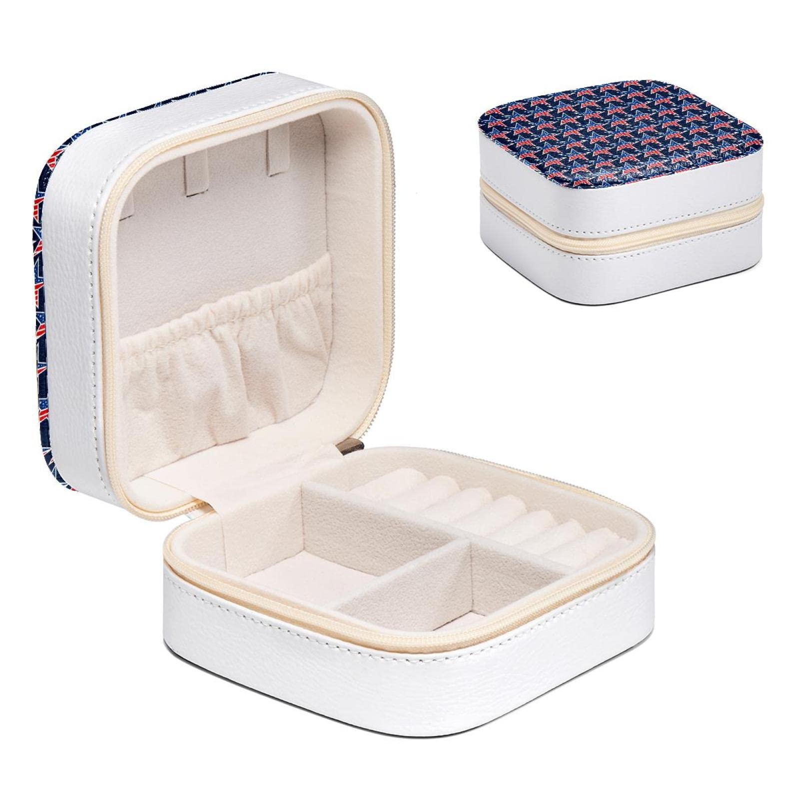 Jewelry Box For Women America Stars Jewelry Organizer Case Storage For Necklaces Bracelets Rings Earring 10.5x5.8x10.5 cm