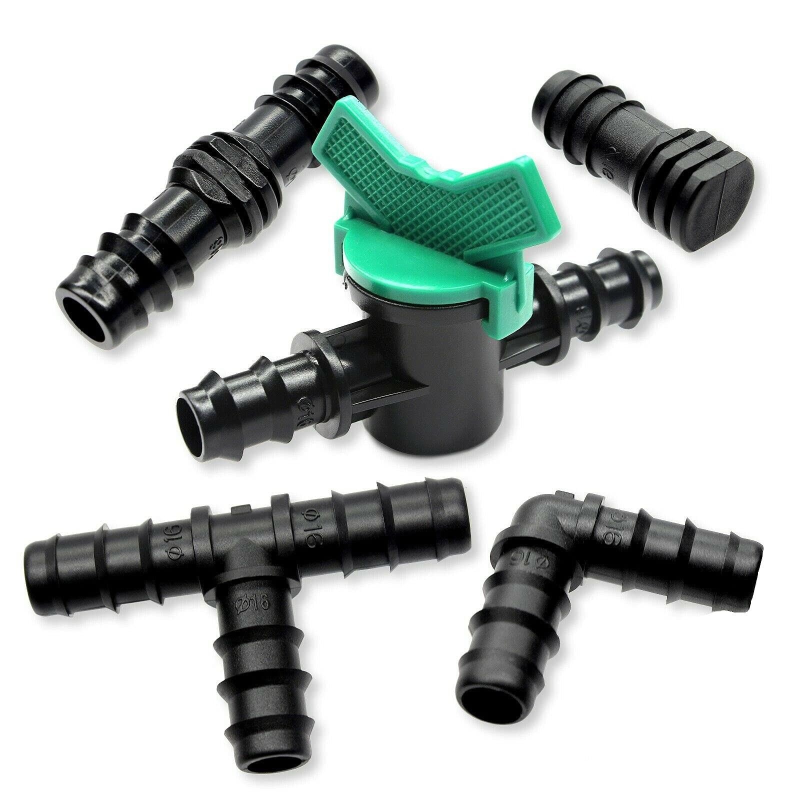 Agritrade AK Gardening 1/2" (16mm) IRRIGATION SYSTEM Garden Hose Connectors Watering System Garden Yard Plant Flower Bed Lawn Grass Landscape Agricultural Greenhouse Hose Fitting (10, Elbow)