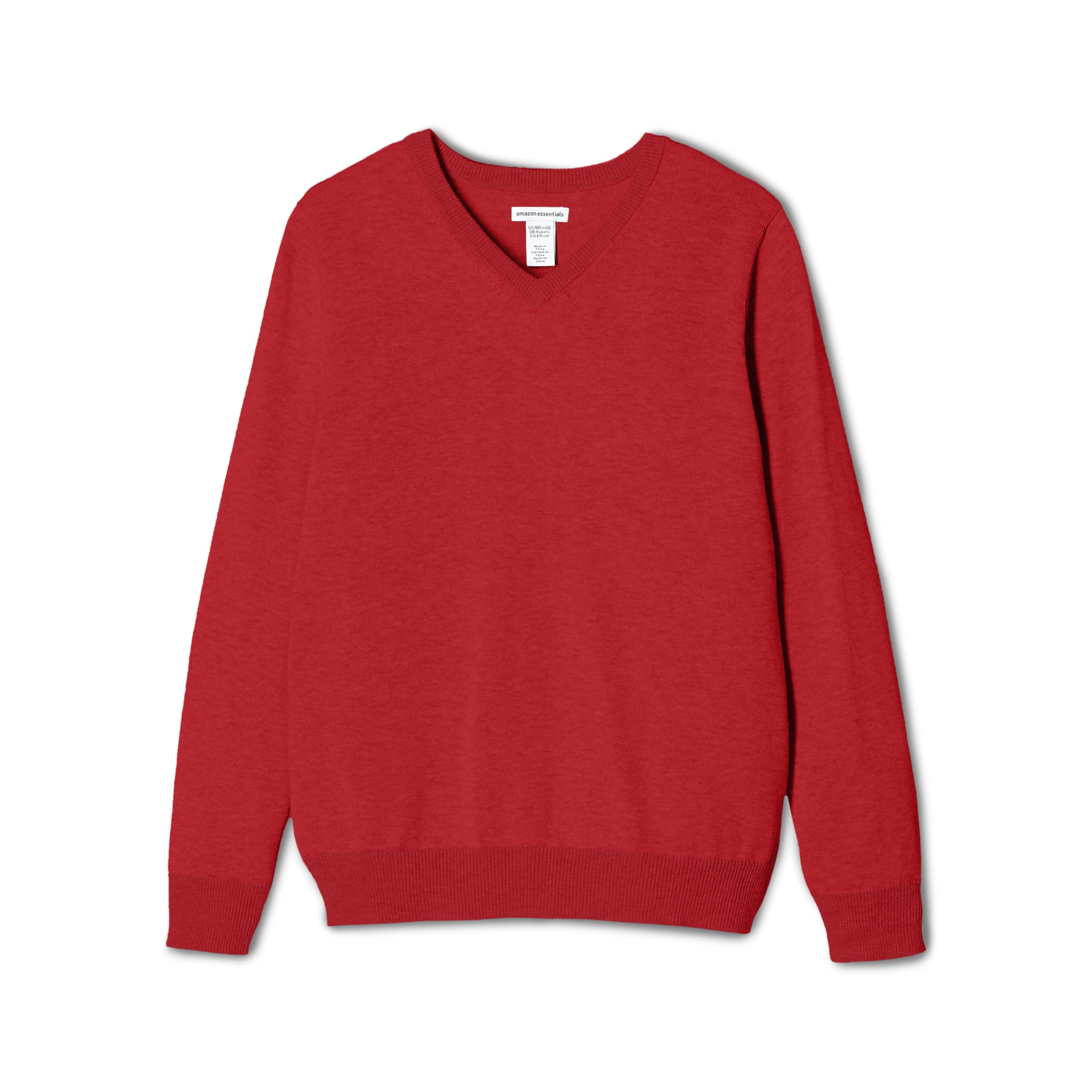 Amazon Essentials Unisex Kids and Toddlers' Uniform Cotton V-Neck Pullover Knit Sweater