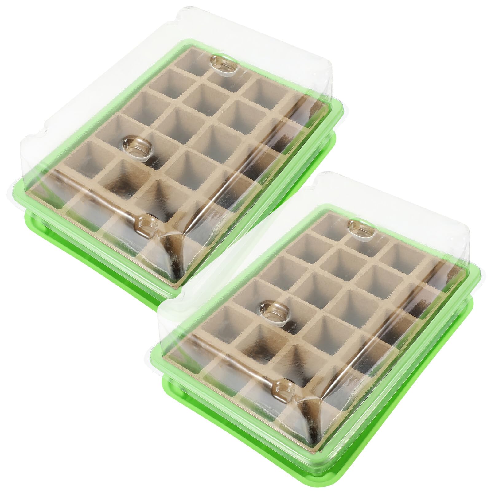2 Ensembles Plateaux de Germination pour Semis Cases et Cases Bacs de Culture pour Démarrage de Graines Germoirs pour Plantes Intérieur et Extérieur Plateau de Plantation et Lisse