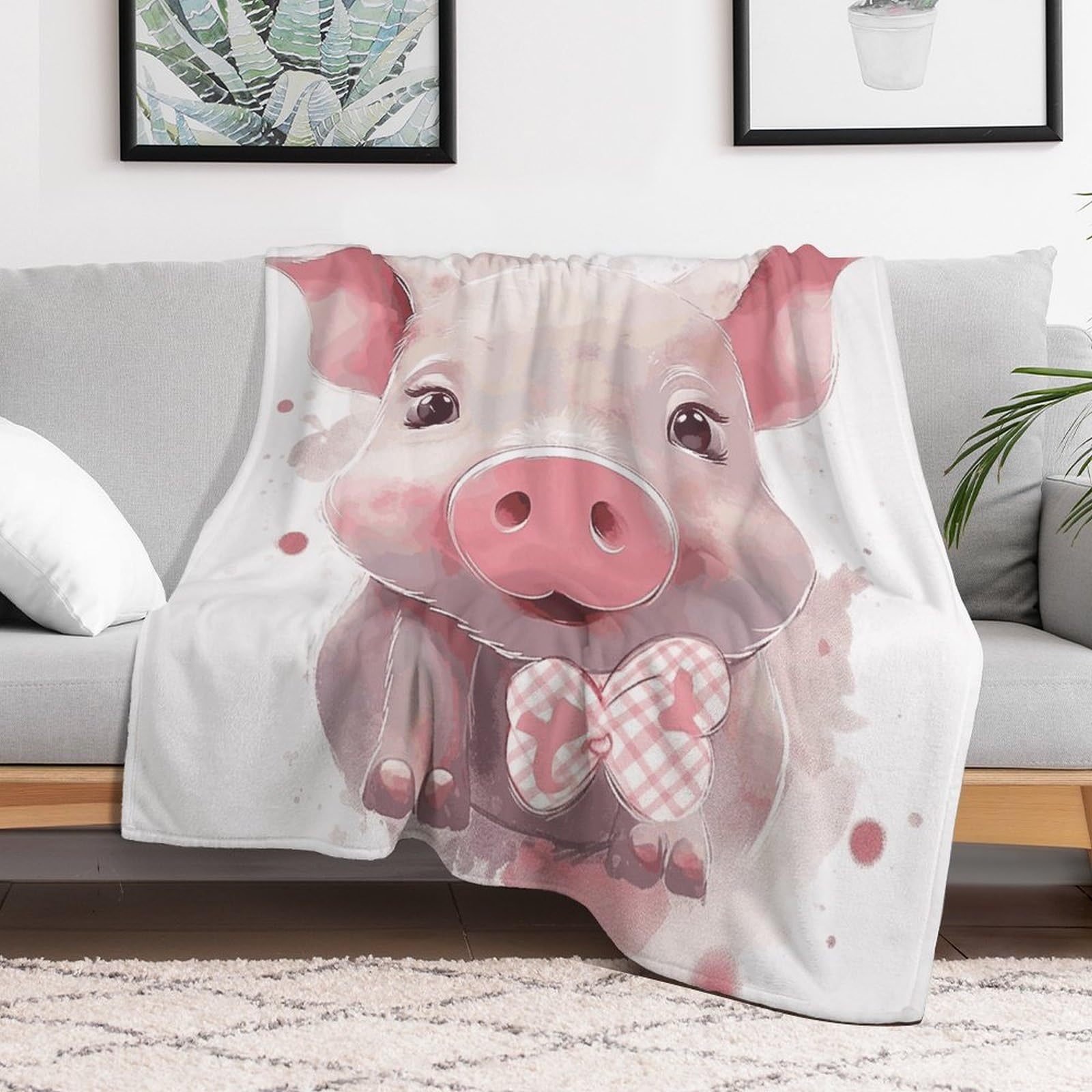 Couverture en micro polaire 152x203 cm légère pour lit et canapé