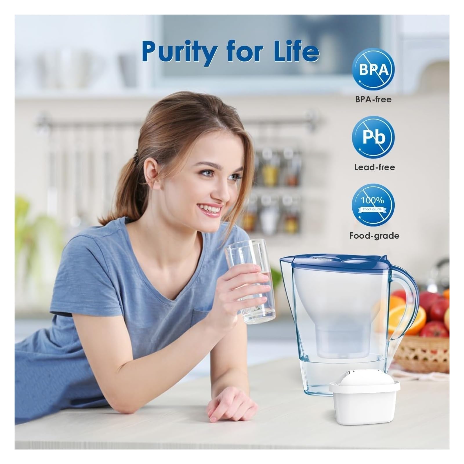Cartuchos de filtro de agua, repuesto, compatibles con Brita,