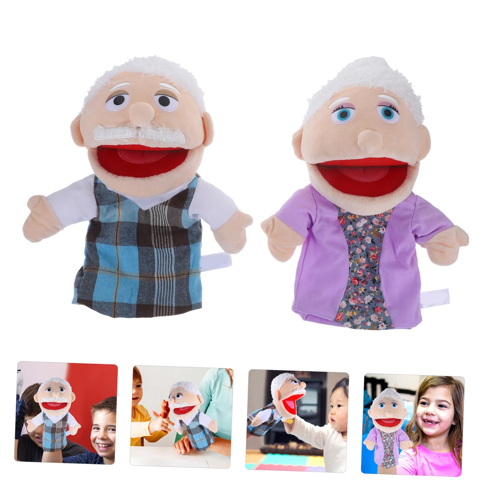 Marionetas de Mano Realistas Hora del Cuento 2 Unidades de Juguete Educativo Familiar