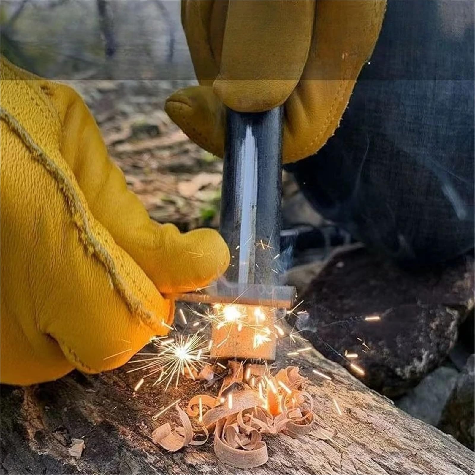 Équipement de survie 1 ensemble épais grand feu extérieur et bâton de magnésium de survie ensemble d'équipement d'urgence (20 x 120 mm de large)
