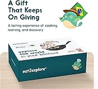 Vista 5 de eat2explore Kits de cocina para niños de 15 piezas - Juegos de cocina interactivos y educativos para niños reales para edades de 5 años en adelante