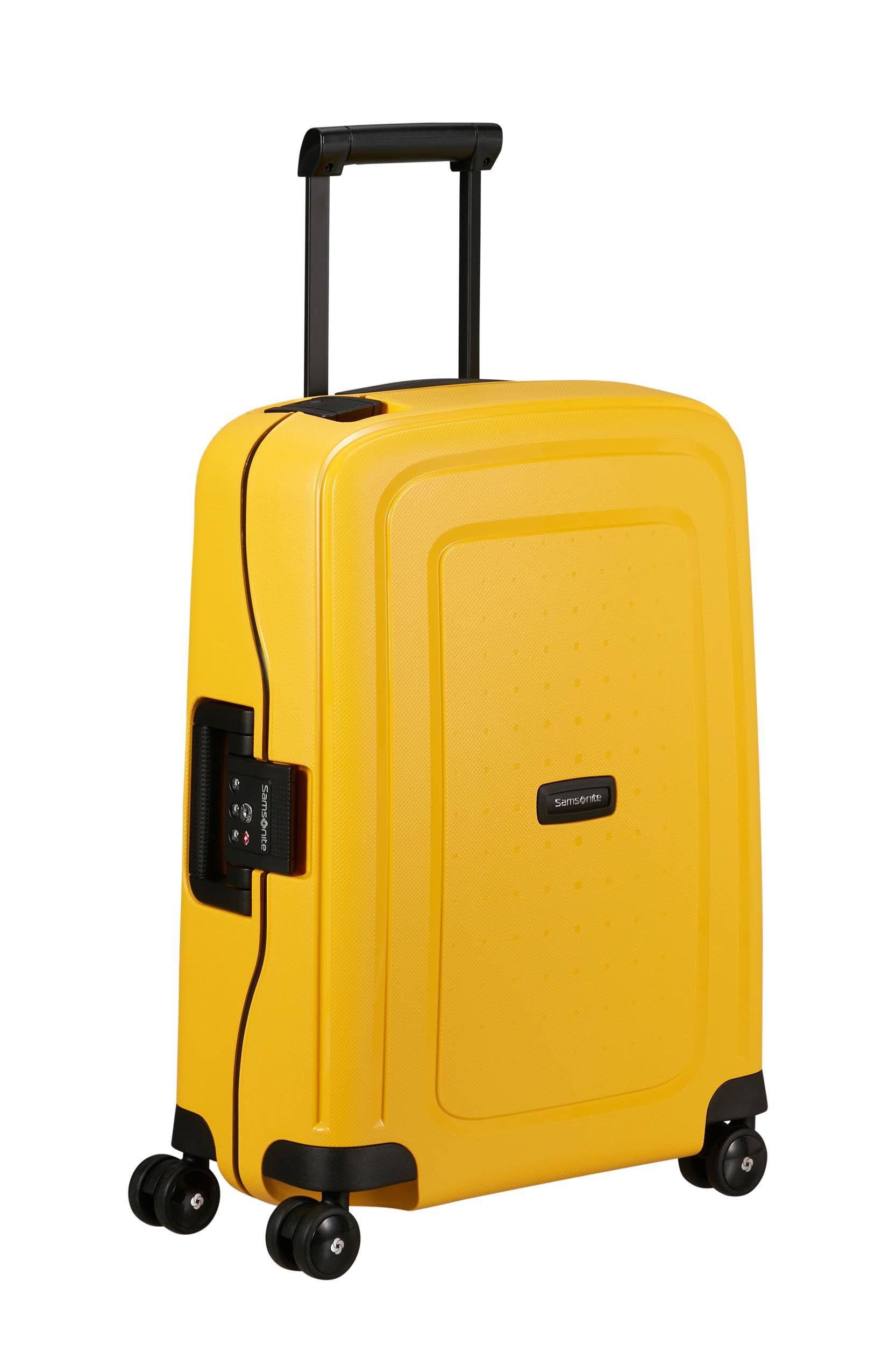 Samsonite S'Cure - Spinner S, Bagaglio a Mano, S (55 cm), 34 L, Giallo (Citrus)